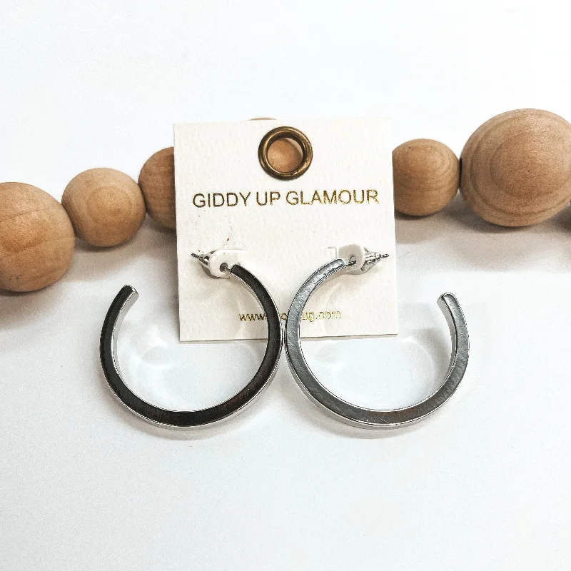 Best hoop earrings with vintage-style detailing for a nostalgic and timeless look-Almost Ready 1 1/2 Inch Hoops in Silver