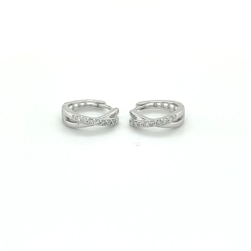 Best hoop earrings with infinity designs for a timeless and meaningful symbol-10K White Gold 0.17cttw Diamond Earrings