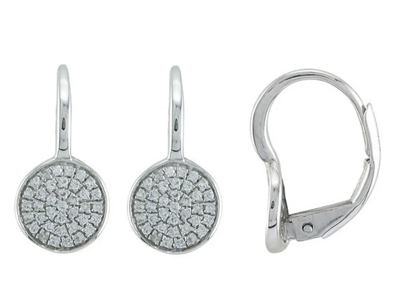 Hoop earrings with resin accents for a bold and colorful design-14K White Gold, 0.23cttw SI H-I Diamond Lever Back Earrings