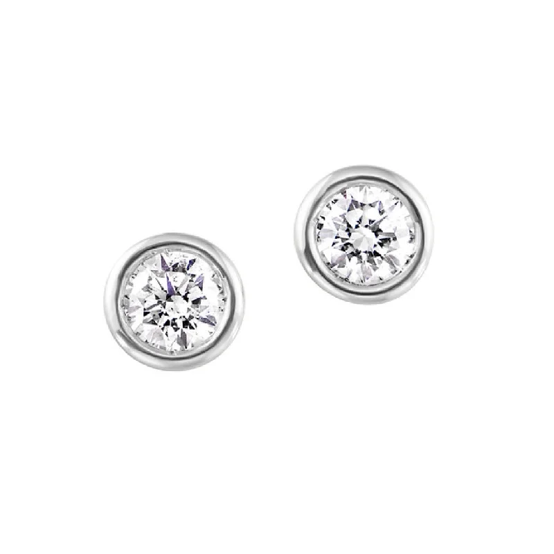 Hoop earrings with circle designs for a classic and timeless shape-14K White Gold 0.25cttw H/I SI Diamond Earrings