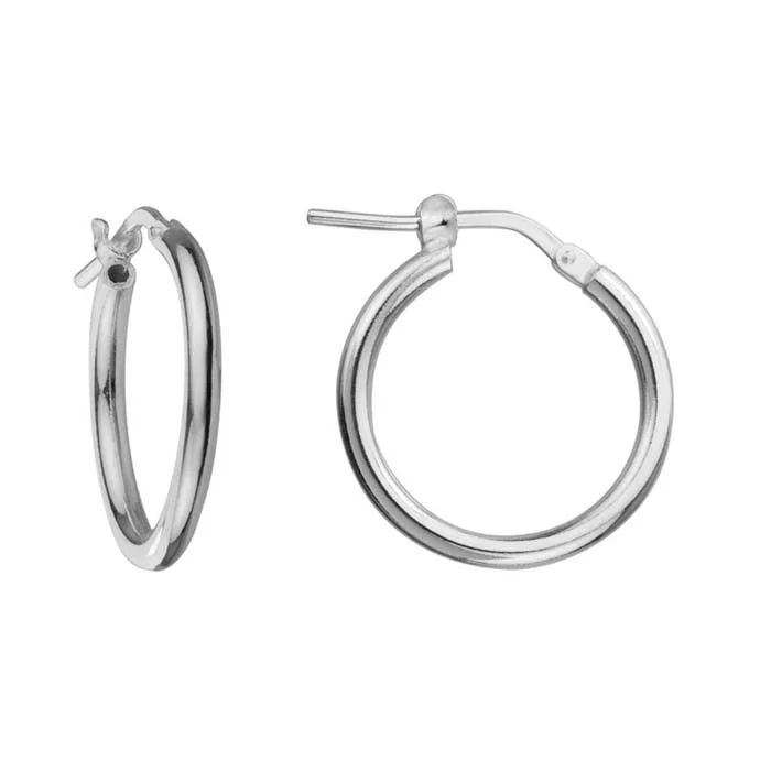 Best hoop earrings with custom engravings for a personalized and meaningful gift-Mountz Collection 20MM Round Hoop Earrings in Sterling Silver