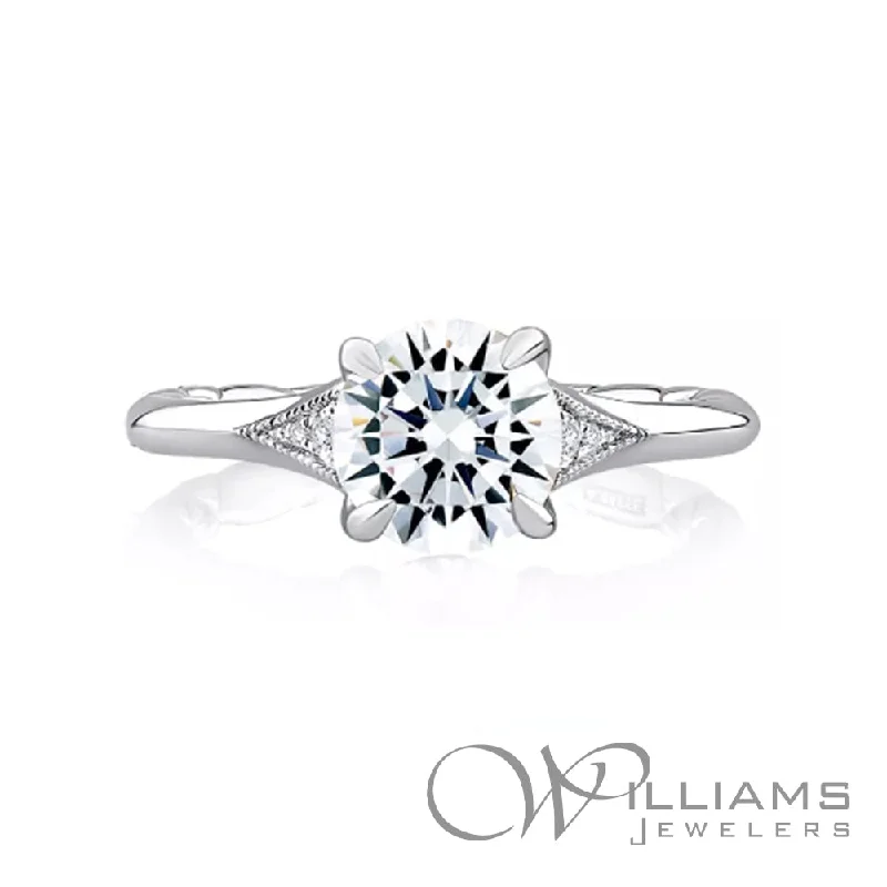 Engagement rings with trillion-cut moonstone gems -A Jaffe 14 Karat Diamond Engagement Ring