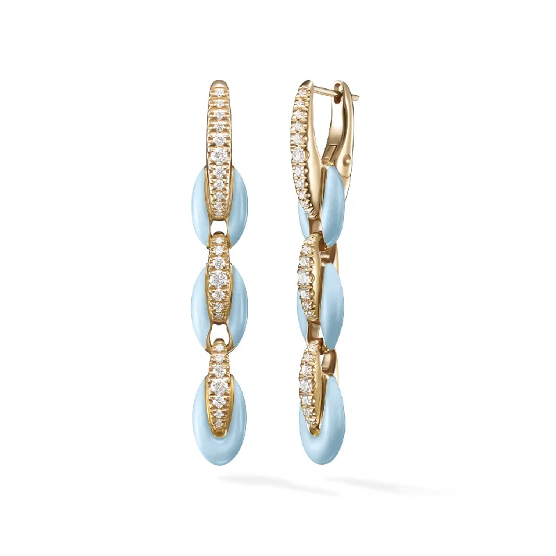 Pastel Blue / Yellow Gold