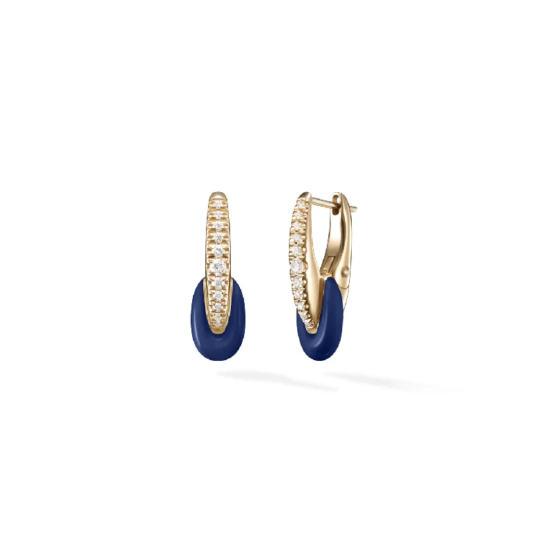 Best hoop earrings with vintage-style detailing for a nostalgic and timeless look-ADA HUGGIE HOOP (Enamel)