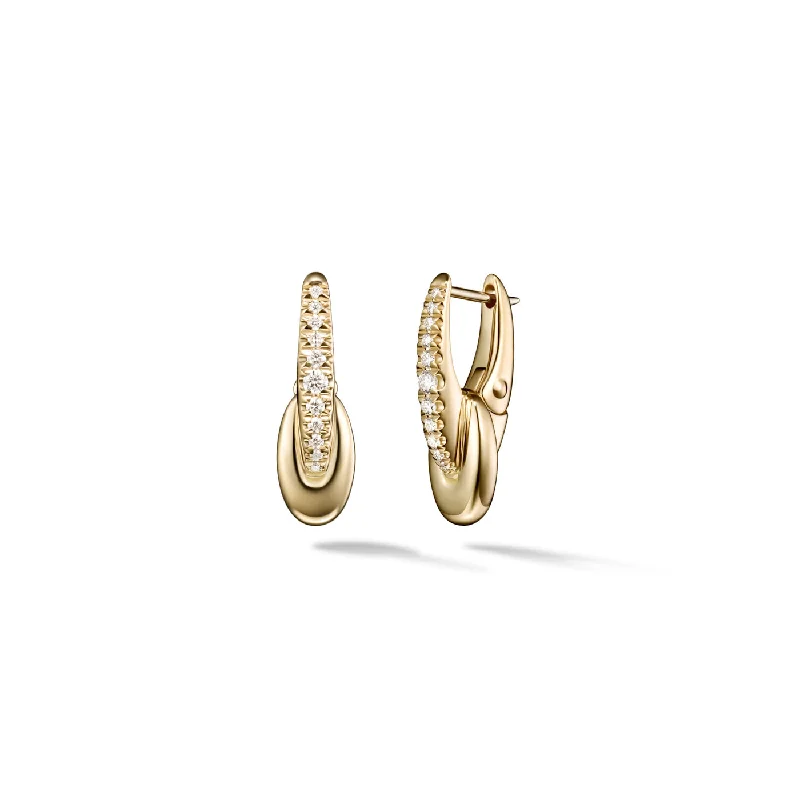 Best hoop earrings with geometric shapes for a modern and artistic appeal-ADA HUGGIE HOOP