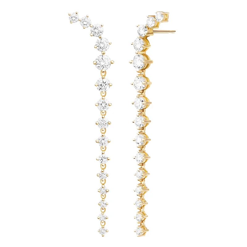 Hoop earrings with stacked layers for a bold and textured design-ARIA DAGGER EARRING