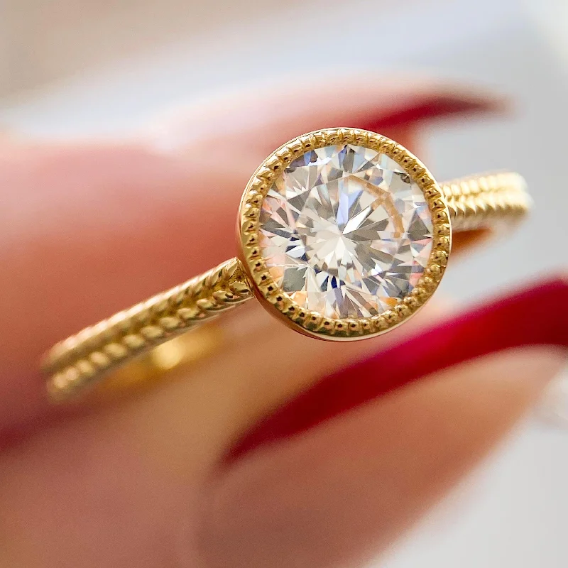 Engagement rings with rose-cut ruby for drama -The "Cabbage Rose"