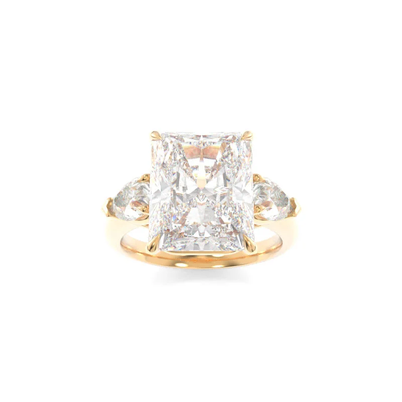 Engagement rings with yellow gold raw topaz -Charlotte Solitaire Radiant