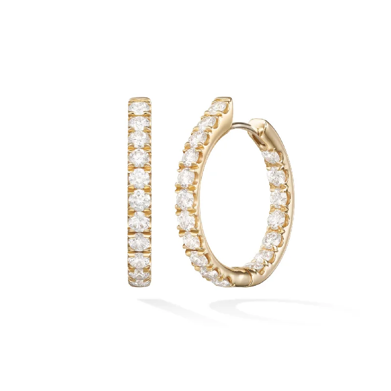 Hoop earrings with rhinestone embellishments for a glamorous and sparkling look-CLARA HOOP Medium