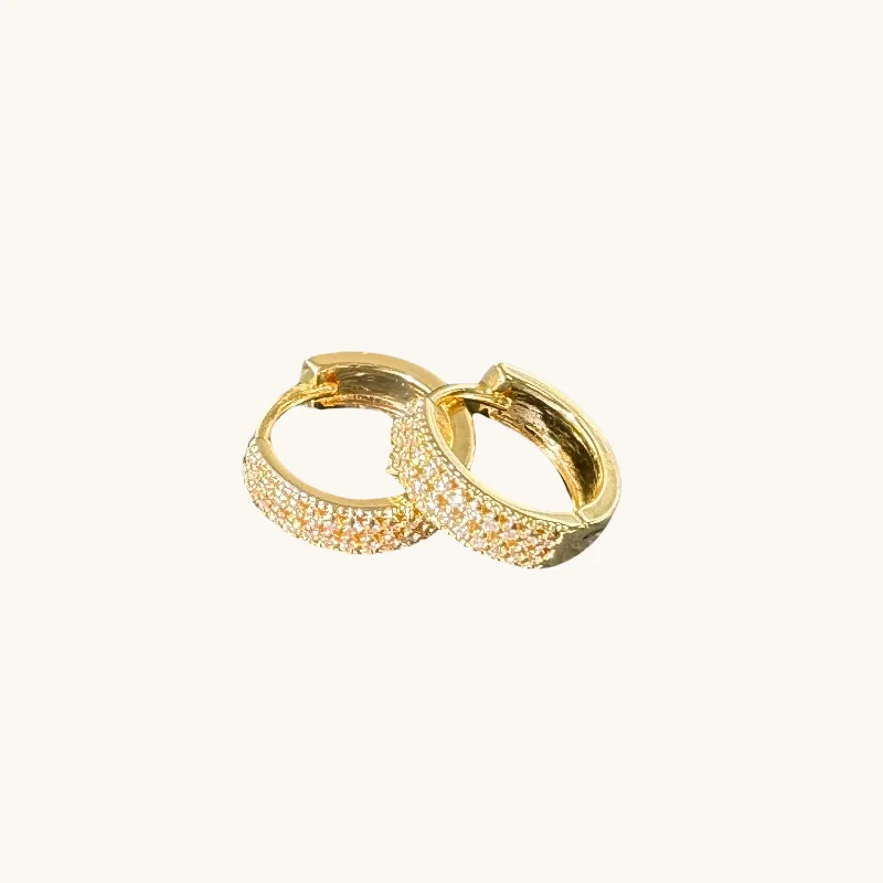 Best hoop earrings with rose gold for a romantic and warm aesthetic-Sparkling Hoop Earrings