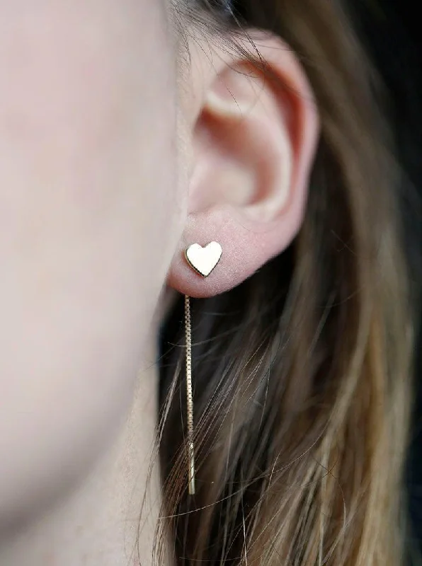 Best hoop earrings with geometric cuts for a sharp, modern appeal-Lottie Heart Dangle Earrings