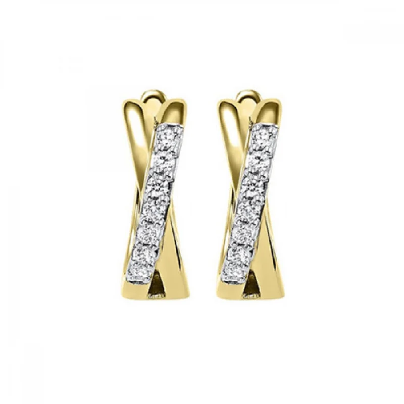 Hoop earrings with rhinestone embellishments for a glamorous and sparkling look-Diamond Huggie Earrings