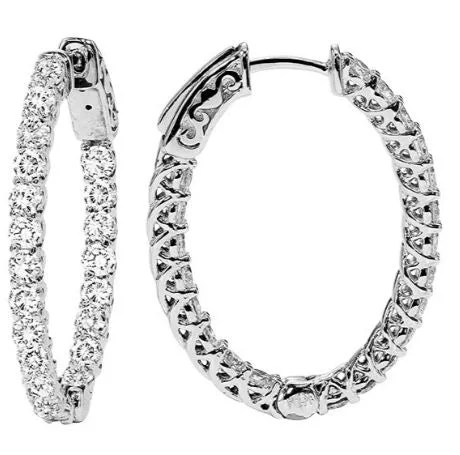 Best hoop earrings with infinity designs for a timeless and meaningful symbol-Diamond Inside Outside Hoop Earrings