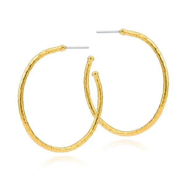 Hoop earrings with colorful beads for a fun and playful vibe-24K Hoop Earrings