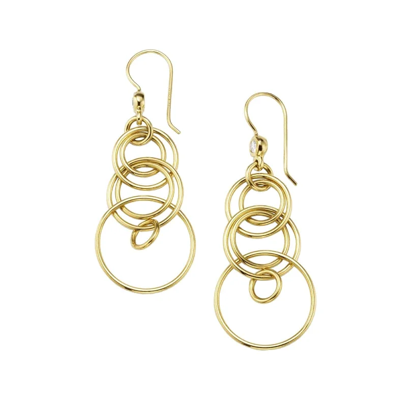 Hoop earrings with oversized designs for a bold, fashion-forward statement-Mini Jet Set Earrings with Diamonds