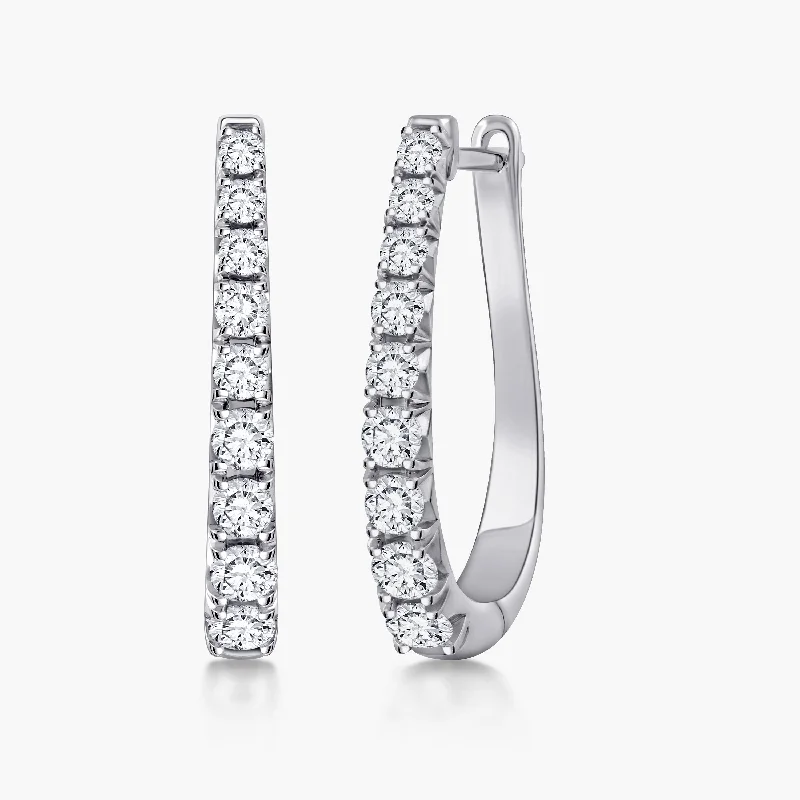 Best hoop earrings with baroque pearls for a luxurious and elegant vibe-Graduated Horseshoe Earrings