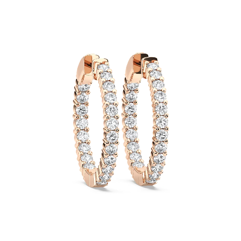 Hoop earrings with spiral designs for a dynamic and fluid look-Inside Out Hoop Earrings