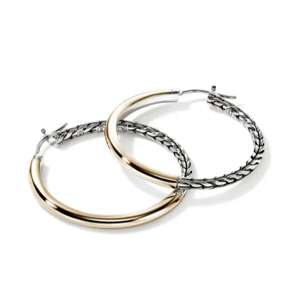 Best hoop earrings with marbled designs for a trendy and artistic effect-JH Essentials 14K Gold & Silver 30mm Hoop Earrings