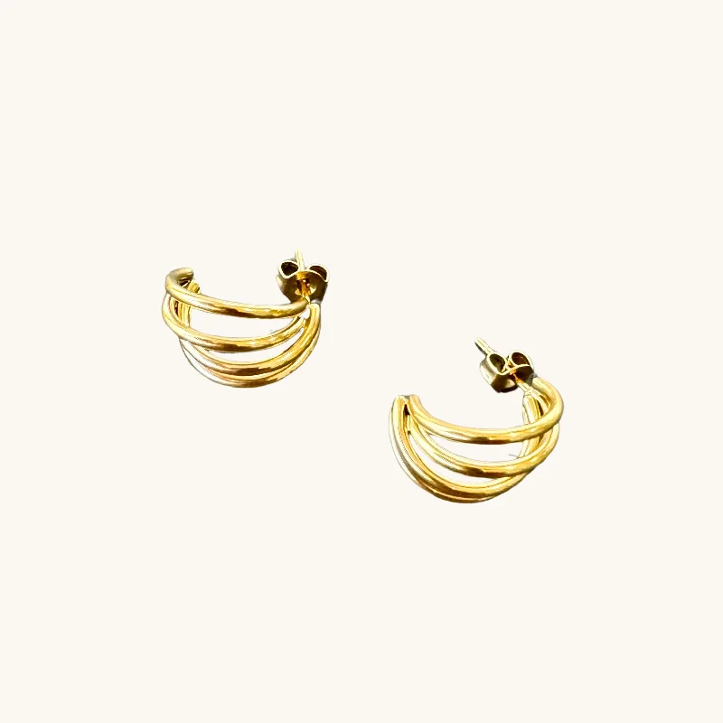 Hoop earrings with intricate designs for a unique and artistic appearance-Layered Small Hoop Earrings