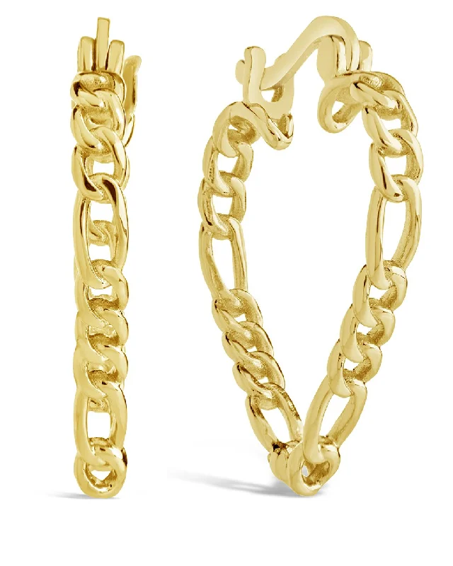 Stylish hoop earrings with diamond accents for an elegant and sparkling effect-Maezie Heart Hoop Earrings