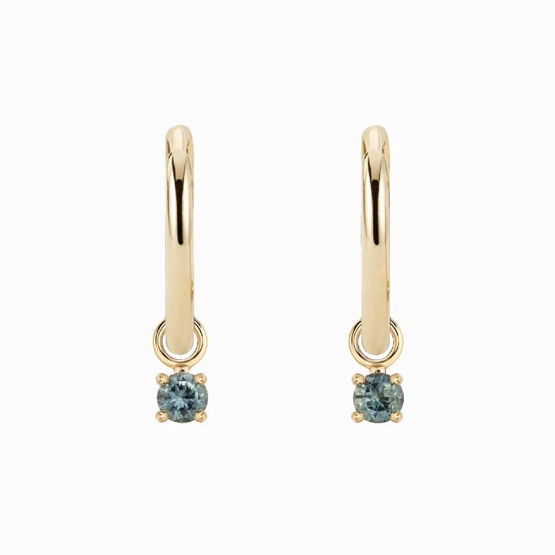 Hoop earrings with diamond-cut surfaces for added sparkle and shine-Montana Sapphire Hoop Earrings