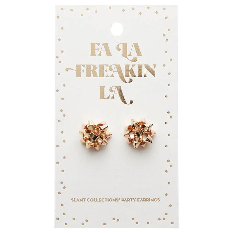 Hoop earrings with open designs for a modern, lighthearted vibe-Fa La Freakin La Party Earrings