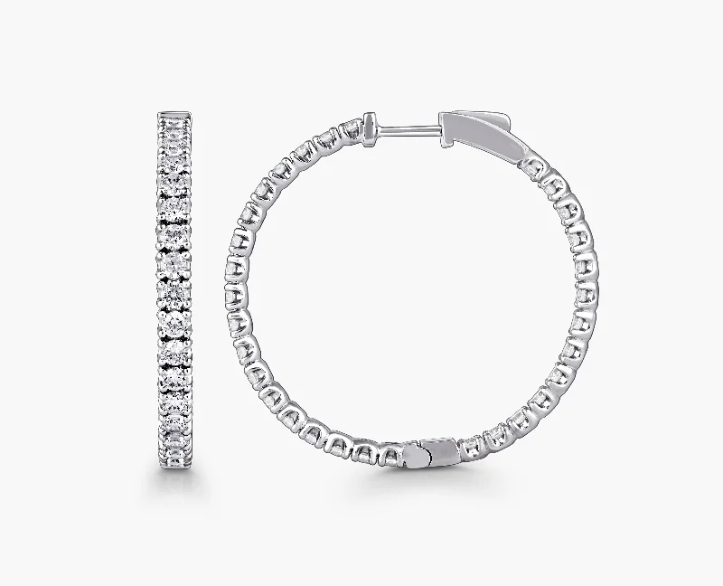 Best hoop earrings with detachable studs for a versatile and adjustable accessory-Round Inside-Out Hoops