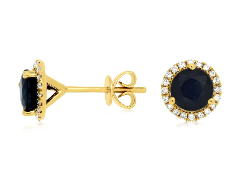 Best hoop earrings with enamel details for a colorful and modern look-Sapphire Earrings