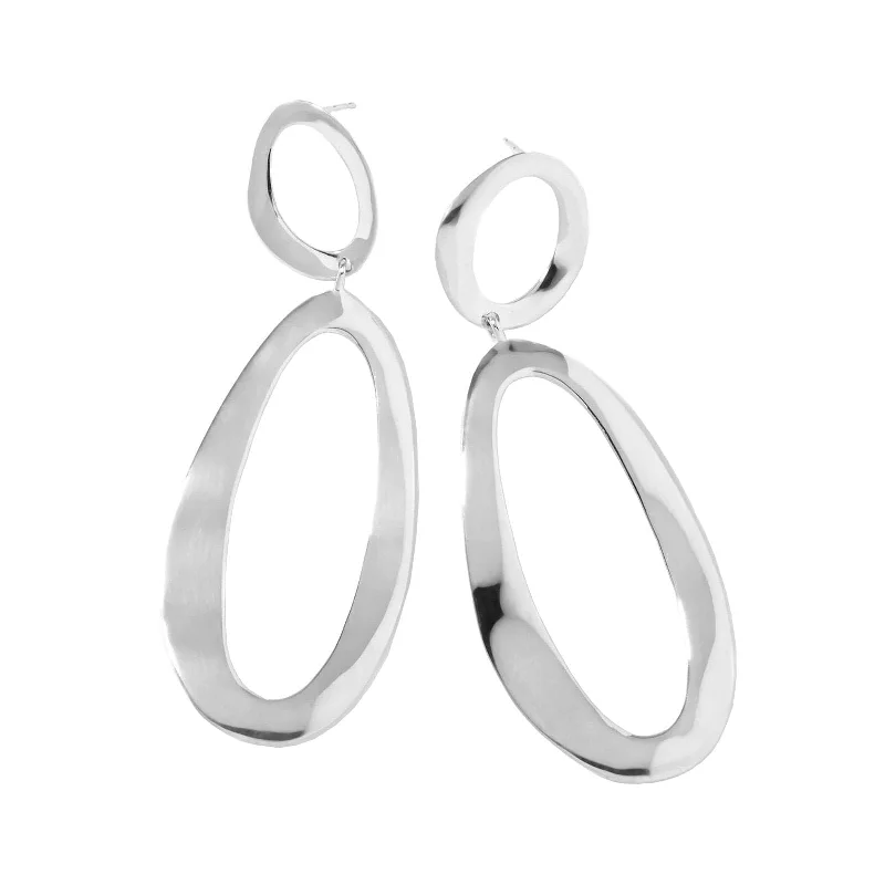 Best hoop earrings with geometric shapes for a modern and artistic appeal-Snowman Earrings