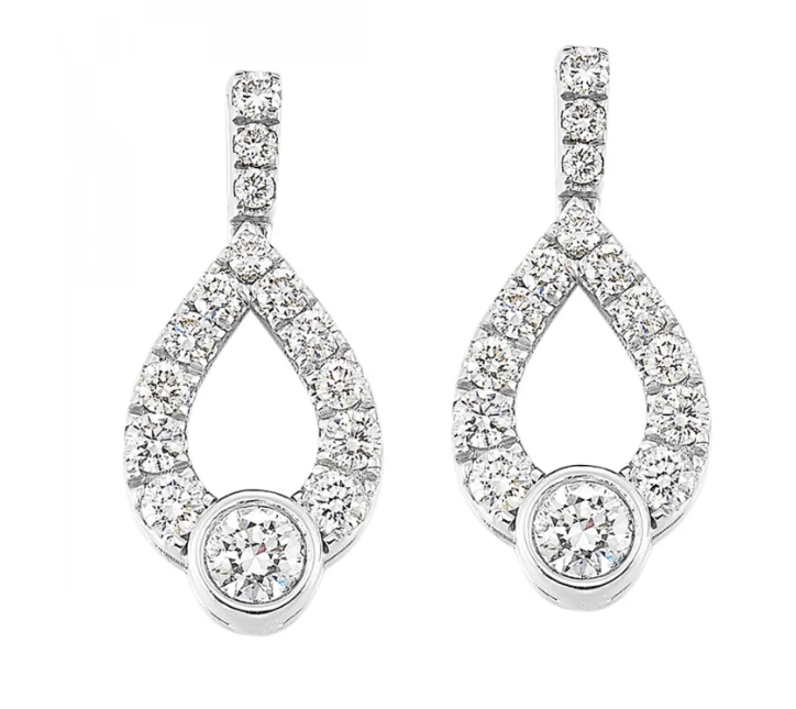 Medium hoop earrings for an everyday look with the perfect balance of style-Silver 0.20cttw Diamond Earrings