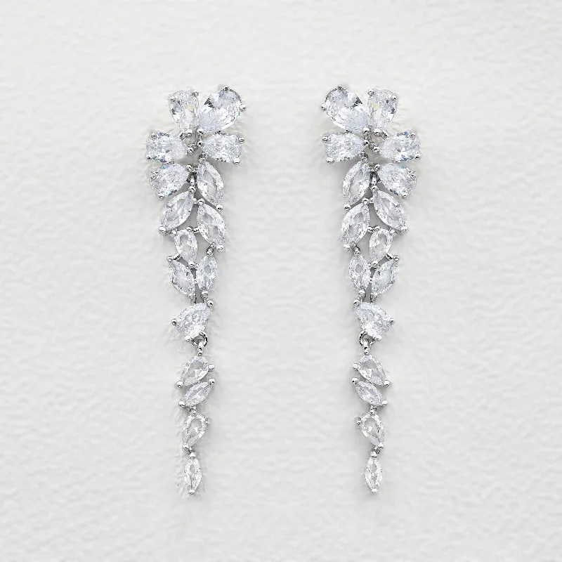 Hoop earrings with textured finishes for a vintage and classic style-Simulated Diamond Classic Earrings