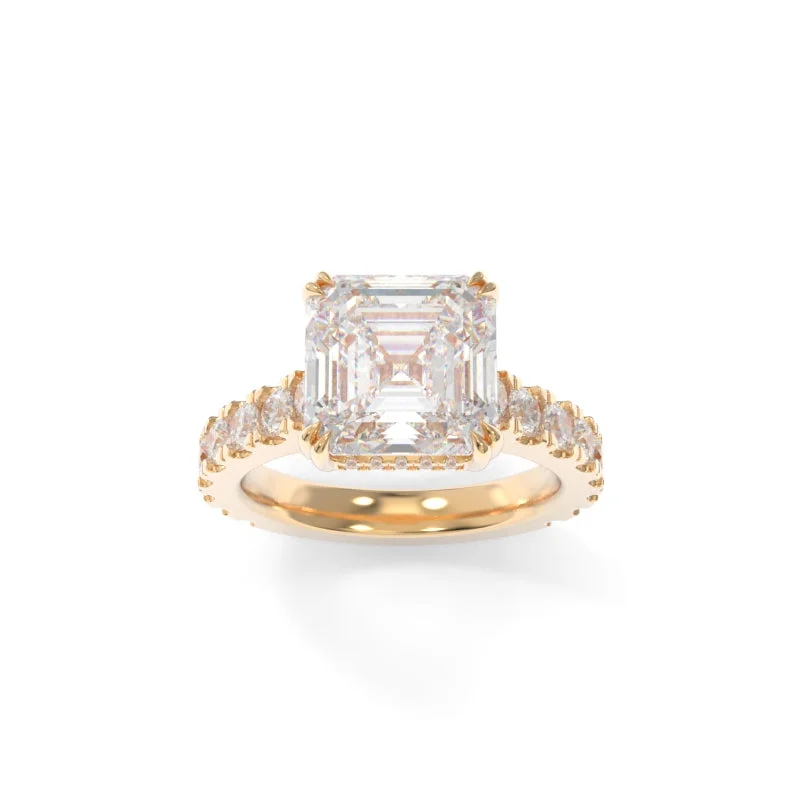 Engagement rings with vintage-inspired claw prongs -Sloan Ring Asscher