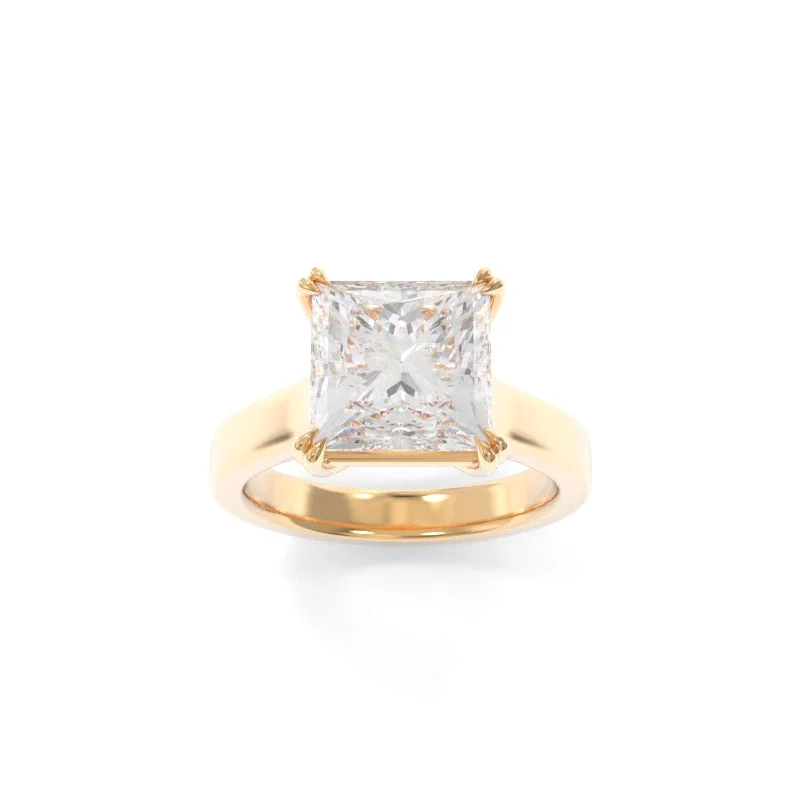 Engagement rings with vine-inspired topaz bands -Sloan Solitaire Princess