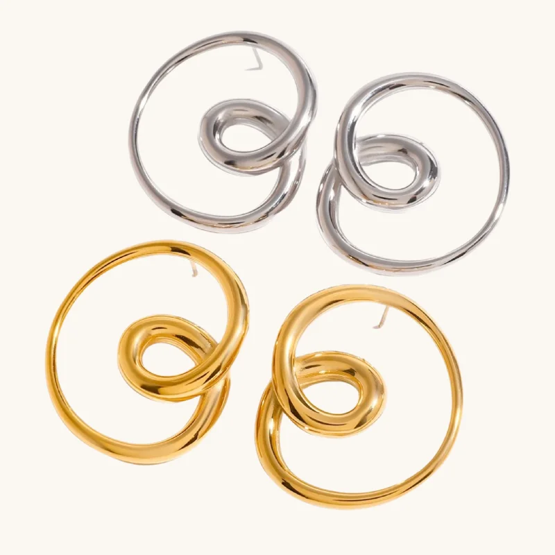 Best hoop earrings with custom designs for a personalized, unique accessory-Spiraled Circle Earrings