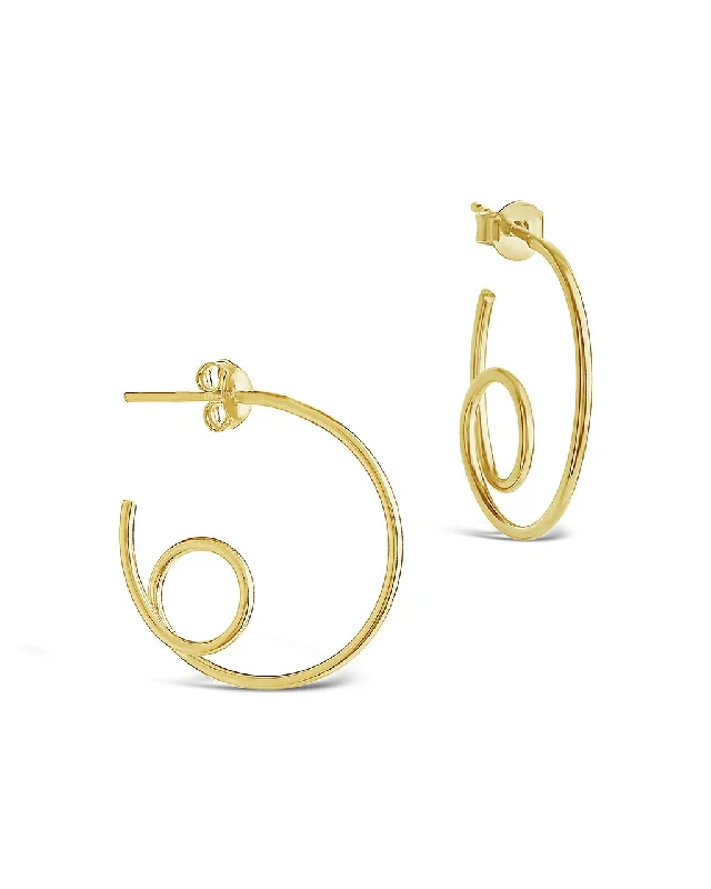 Hoop earrings with infinity loop designs for a continuous and eternal shape-Sterling Silver Loop Hoops