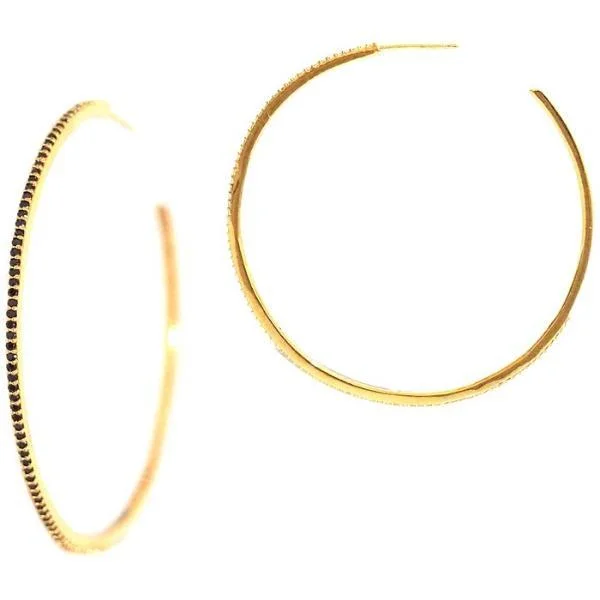 Hoop earrings with oversized pearl accents for a statement-making look-TAI Extra Large Pave Hoop