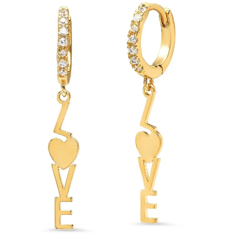 Hoop earrings with polished silver finish for a shiny, modern appeal-TAI Love Huggies