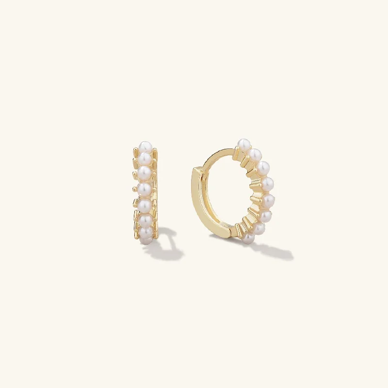 Hoop earrings with polished metal for a shiny and high-quality finish-The Pearl-fect Freshwater Pearl Hoop Earrings