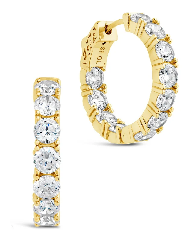 Best hoop earrings with gold-plated finishes for an affordable luxury vibe-Valerie CZ Celebration Hoop Earrings