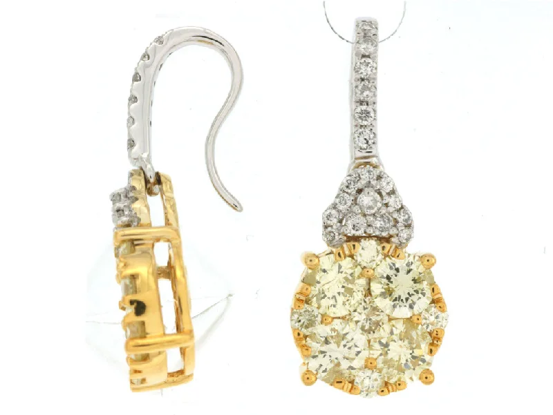 Hoop earrings with crescent moon shapes for a celestial and mystical appearance-Yellow Diamond Earrings