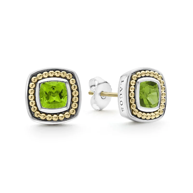 Stud Earrings for Shopping Trip -Peridot Stud Earrings