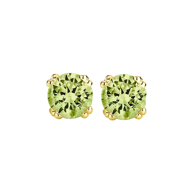 Stud Earrings for Work Attire -Peridot Stud Earrings