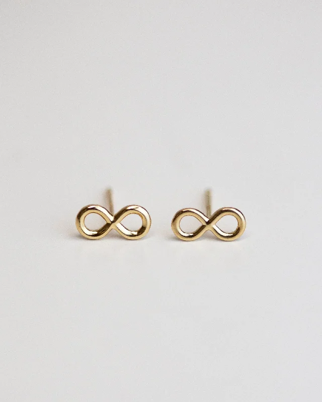 Heart Shaped Stud Earrings for Love -14k Infinity Stud Earrings