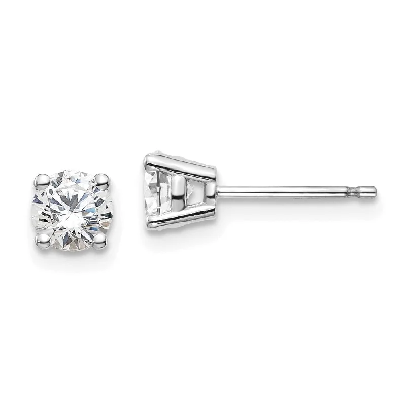 Stud Earrings for Prom Night -14k White Gold Certified Lab Grown Diamond Stud Earrings (3/4 cttw, Clarity- VS-SI, Color-D-E)