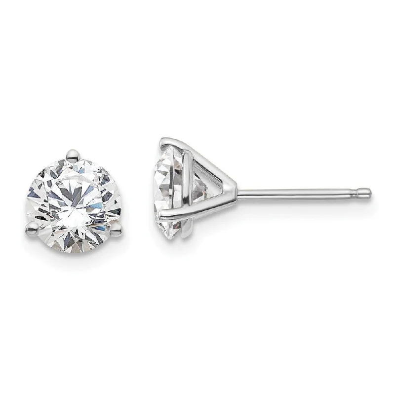 Leverback Stud Earrings for Comfort -14k White Gold Lab Grown Diamond Stud Earrings (1.50 cttw, Clarity- SI1-SI2, Color- G-H)