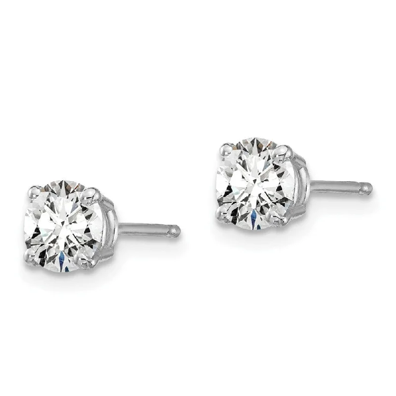 Round Stud Earrings for Classic -14k White Gold True Origin Lab Grown Diamond Stud Earrings (1.00 cttw, Clarity- VS1-VS2, Color- D-E)