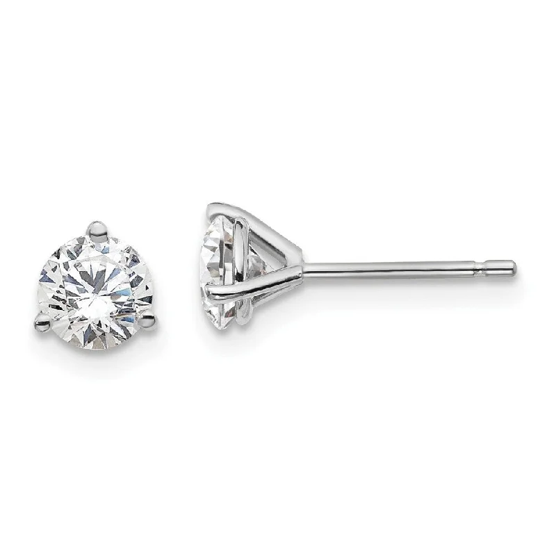 Stud Earrings with Chevron Designs -14k White Gold True Origin Lab Grown Diamond Stud Earrings (1.00 cttw, Clarity- VS1-VS2, Color- D-E)