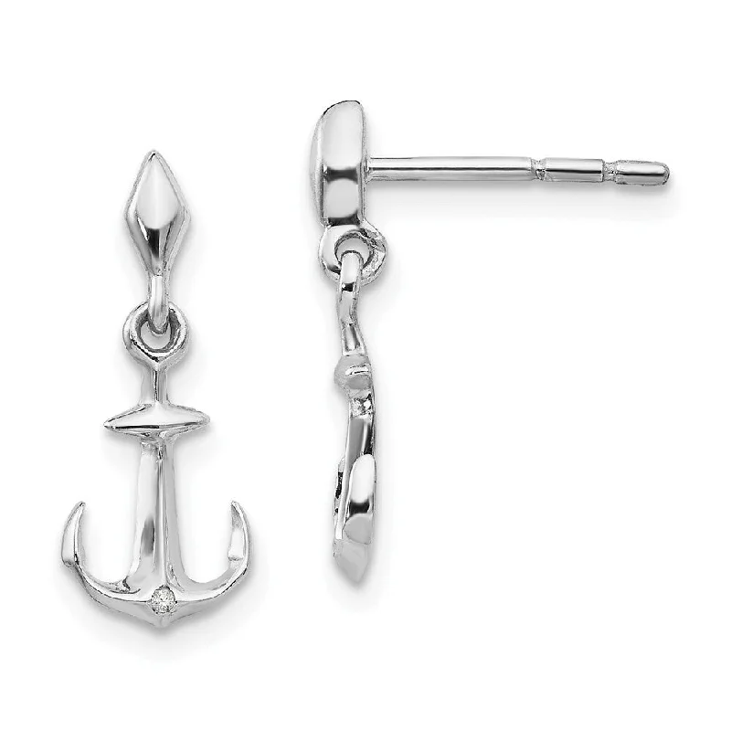 African Stud Earrings with Culture -925 Sterling Silver Diamond Stud Earrings (L-18 mm, W-8 mm)