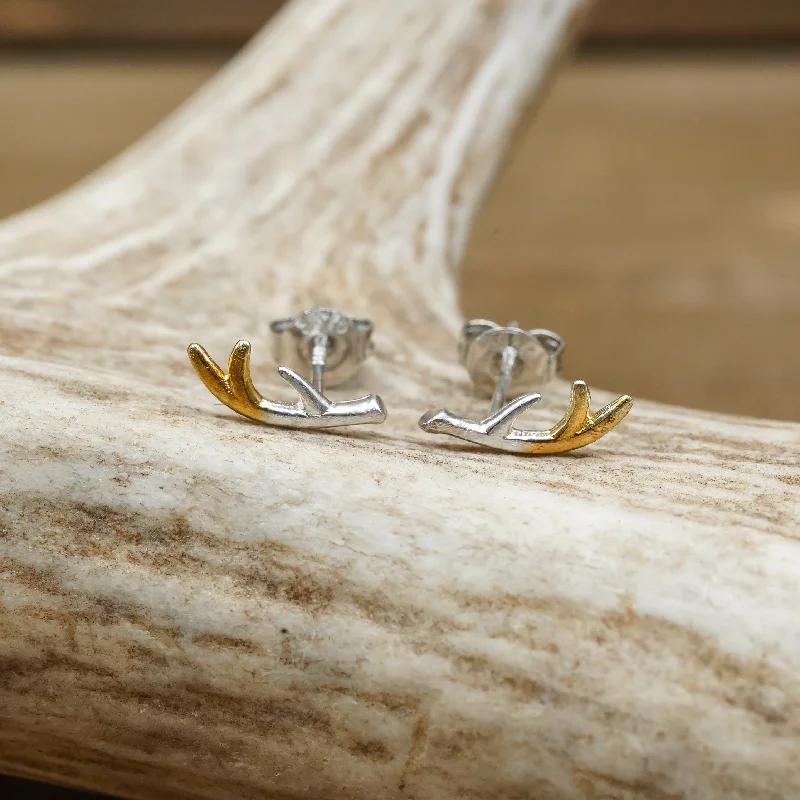 Stud Earrings for Everyday Glamour -Antler Stud Earrings