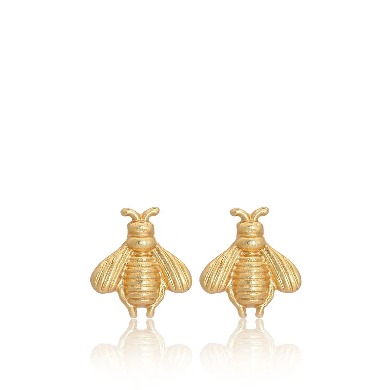 Diamond Stud Earrings for Luxury -Bee Stud Earrings